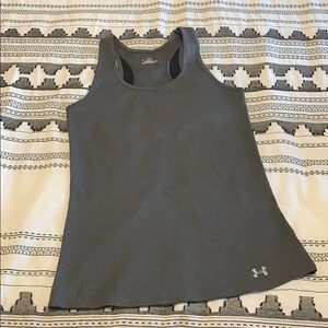 Gray Under Armour Racer Back Tank Top
